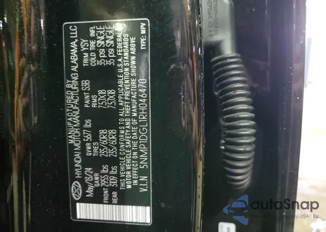 2024 Hyundai Santa Fe Se z USA, uszkodzony, nr VIN 5NMP1DGL1RH046470